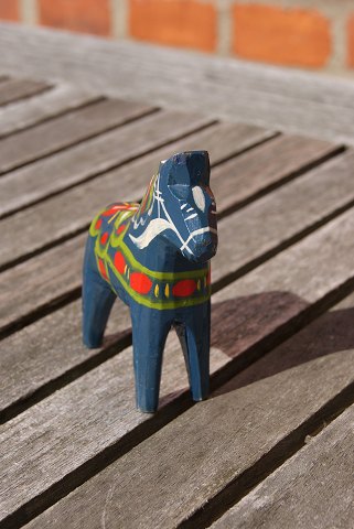 vare nr: v-Blå Dalarheste 7,5cm.SOLD
