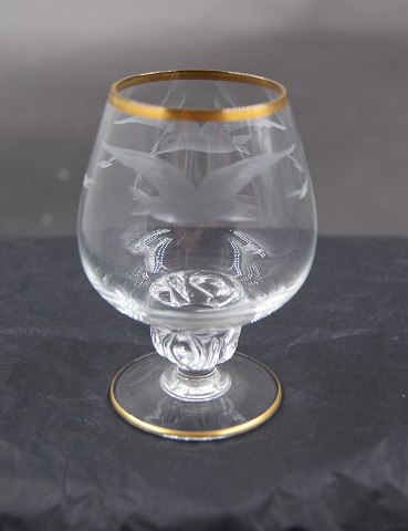 vare nr: g-Mågeglas m. guld cognac glas