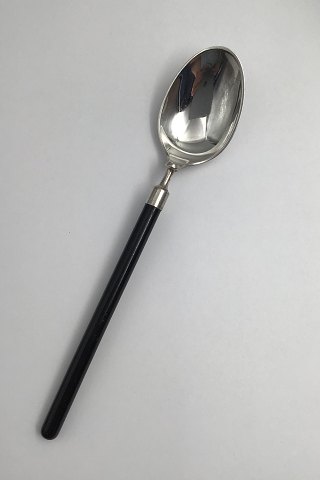 Hans Hansen Amalie Silver Black Enamel Dinner Spoon