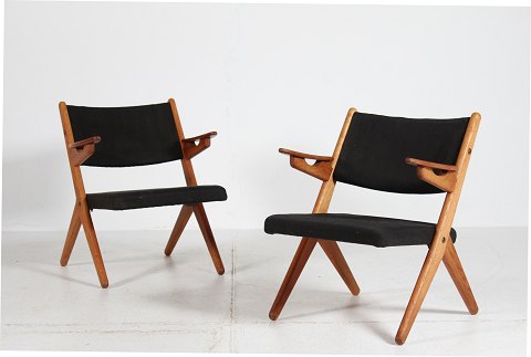 Danish ModernPair of Easy chairs of oak and teak