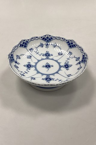 Royal Copenhagen Blue Fluted Half Lace Bowl on foot No. 511