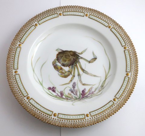 Royal Copenhagen. Fauna Danica. Fish Plate. Dinner plate. Model # 19 - 3549. Diameter 25 cm. (1 quality). Cancer pagurus