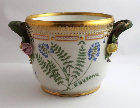 Royal Copenhagen. Flora Danica. Wine cooler, model # 3570. 125 cl. Height 12 cm. Light wear on gold (see photo). ( 1 quality ). Genista germanica L & Oxytropis lapponica