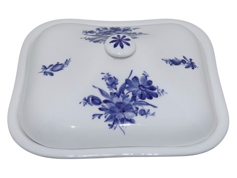 Blå BlomstSjældent firkantet lågfad fra 1875-1891