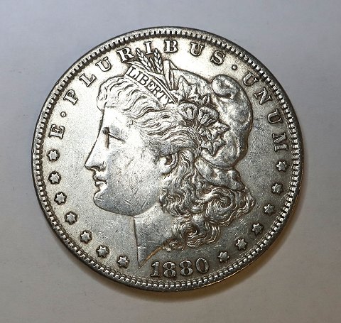 USA. Morgan sølv $1 dollar 1880.