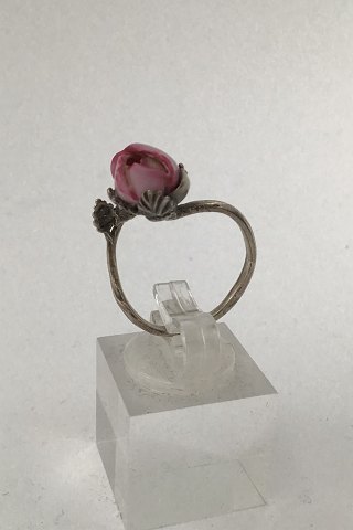 RCP Sterling Silver / Porcelain Ring (Pink)