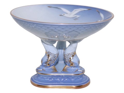 Seagull with gold edgeCandy bowl on feet with dolphins