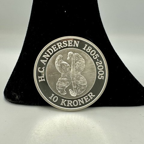 10 Kroner Erindringsmønt i sølv - 200-år H.C. Andersens fødsel.