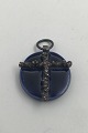 Royal Copenhagen / Anton Michelsen Cross Pendant in Sterling Silver and porcelain