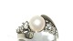 White Gold Ring with Pearl and Diamonds, 14 Carat
Size 57