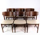 Dining room chairs, rosewood, fabric, Danish design, 1960Great condition