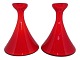 Holmegaard CarnabyRød trompetformet vase