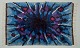 Swedish textile designer. Handmade rya carpet of pure cotton. Blue and violet colors.