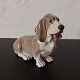 Royal Copenhagen: Figur af basset hund