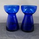 Par Hyacintglas, Zwiebelglas, Løgglas i mørkeblåt 
glas 13cm