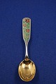 Michelsen Weihnachtslöffel 1955 aus dänisch 
teilweise vergoldet Sterling Silber.