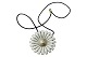 Georg Jensen silver
Large gilded Daisy pendant in original purple 
string