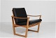Danish ModernM. NissenEasy chair of oak and black leather