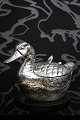 Delicious Italian ice bucket designed by Mauro Manetti in the shape of a duck in 
silver-plated pewter from the 60s...
