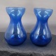 Buttede Hyacintglas, Zwiebelglas, Løgglas i blåt glas 14cm