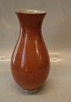 212-3473 Kgl. Orange vase med gråt og guld 25 cm Kongelig Dansk  Craquelé, Craquele