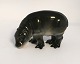 Lyngby porcelain. Young hippos. Model 84. Length 11 cm. (1 quality)