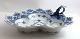 Royal Copenhagen. Blue Fluted, Full lace. Triangular pickle dish. Model 354 
(1077). Width 23 cm. (1 quality).