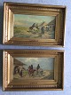 2 Malerier ad 
Anton Rudolf 
Derfla - 
Bosniske 
husarer på ...