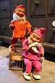 2 old Santas with felt clothes and a nice old patina...
(Sold individually)