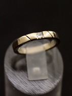 14 karat hvidguld ring  med diamant