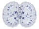 Blue Fluted PlainDivided dish