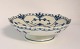 Royal Copenhagen. Blue fluted, full lace. Small round bowl on foot. Model 1023. Height 6 cm. Diameter 17,5 cm. (2 quality)