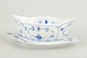 Royal Copenhagen Musselmalet Riflet sauciere med fast ...