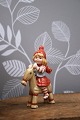 K&Co. præsenterer: Royal Copenhagen Pixie nisse i porcelæn , nr.180 - pige ridende på halmbuk.