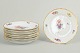 Royal Copenhagen, Saxon Flower, set of 8 cake plates.