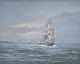 Nielsen, Verner (1910 - ) Danmark: Marine med sejlskibe.