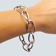 Ole Lynggaard; Love bracelet - heavy, in 14k. white gold with diamonds
