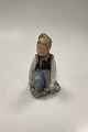 Royal Copenhagen Overglasur Figur Amager Dreng No. 12414