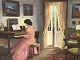 Woman at pianooil painting on canvas700kr