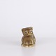 Knud Basse Kattefigur i Brun Glaseret Keramik, Dansk Design 1960erne