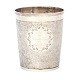 Large Danish end 17th century silver cup by Hans Nielsen Wolgast, Copenhagen, before 1700-1711.Dated 1698.H: 11,5cm. D: 9,9cm