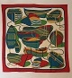 Hermès: silk scarf with motif of small rowing boats.