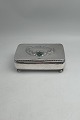 Georg Jensen Sølv Boks på fødder med Grønne Sten No. 83