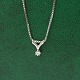Halskæde i 14 kt. hvidguld med diamant