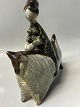 Figur, keramik, Pige på hest "Honeymoon"Søholm, Bornholm