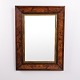 Antique Rectangular Mahogany Wall Mirror with Gilt Inner Frame circa 1880s
