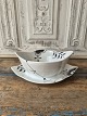 Royal Copenhagen sort mega riflet saucekande no. 563