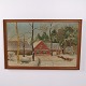 Oil Painting on Canvas with Winter Landscape and House ...