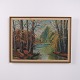 Landscape Painting on Canvas with Forest and Stream in ...
