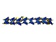Danish Sterling silverBracelet with blue enamel butterflies